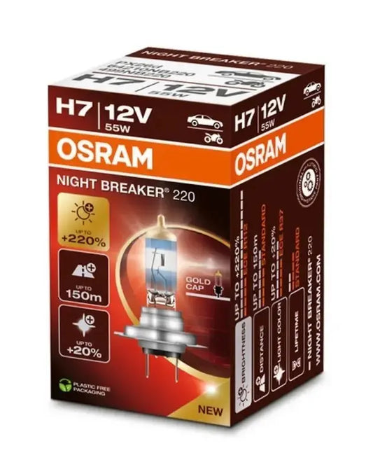 H7 12V 55W PX26d NIGHT BREAKER® 220 +220% 1 St. OSRAM OSRAM