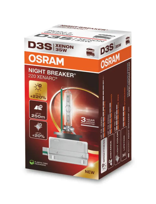 D3S 35W XENARC® NIGHT BREAKER® LASER +220% 3 Jahre Garantie* 1 St. OSRAM OSRAM