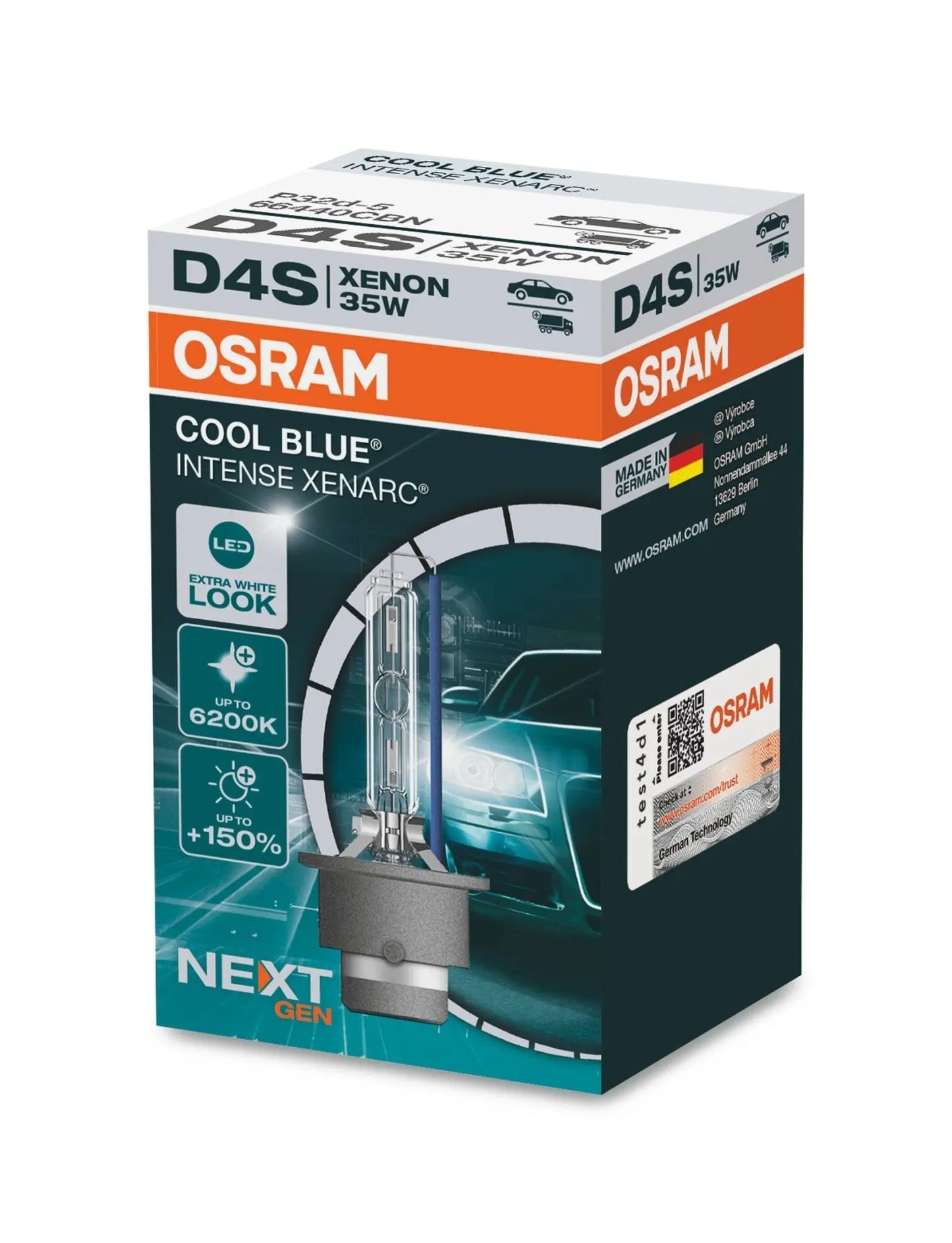 D4S 12V+24V 35W P32d-5 XENARC COOL BLUE INTENSE NextGen. 6200K +150% 1 St. OSRAM - Samsuns Group