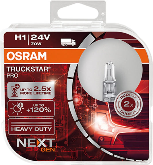 H1 24V 70W P14.5s TRUCKSTAR® PRO NEXT GEN bis +120% mehr Licht 2St OSRAM - Samsuns Group