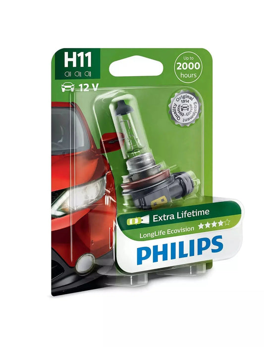 H11 12V 55W PGj19-2 LongerLife ECOVision Blister 1St. Philips - Samsuns Group