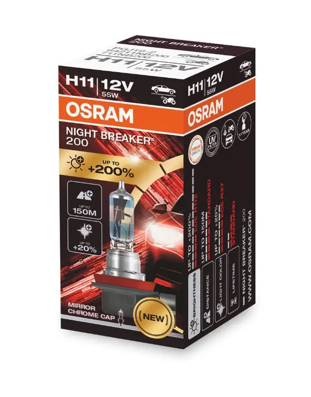 H11 12V 55W PGJ19-2 NIGHT BREAKER®200 +200% 1 st. OSRAM - Samsuns Group