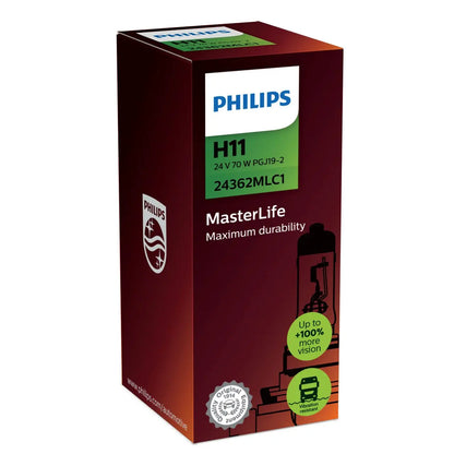 H11 24V 70W PGj19-2 MasterLife C1 1St. Philips - Samsuns Group