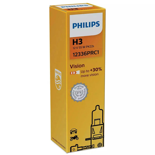 H3 12V 55W PK22s Vision (Premium) +30% 1 St. Philips - Samsuns Group