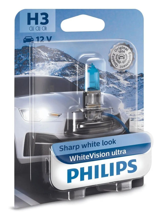 H3 12V 55W PK22s WhiteVision Ultra 1St. Philips - Samsuns Group