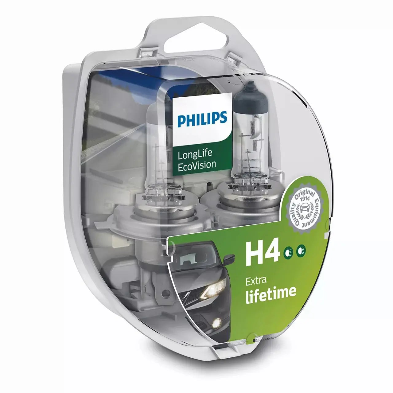 H4 12V 60/55W P43t LongLife EcoVision 2 St. Philips - Samsuns Group