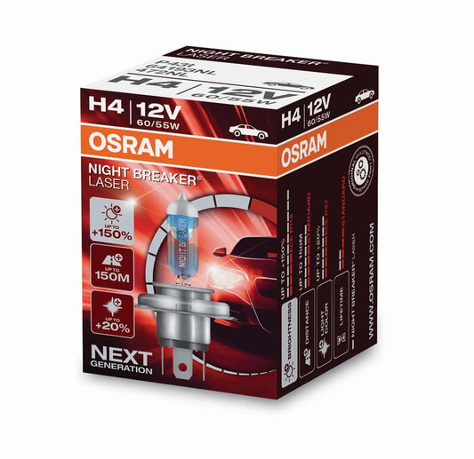 H4 12V 60/55W P43t NIGHT BREAKER® LASER +150% mehr Helligkeit 1 st. OSRAM - Samsuns Group