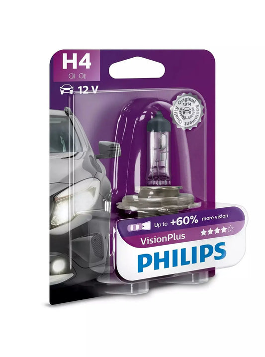 H4 12V 60/55W P43t Vision Plus +60% 1 St. Blister Philips - Samsuns Group