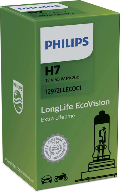 H7 12V 55W PX26d LongLife EcoVision 1 St. Philips - Samsuns Group