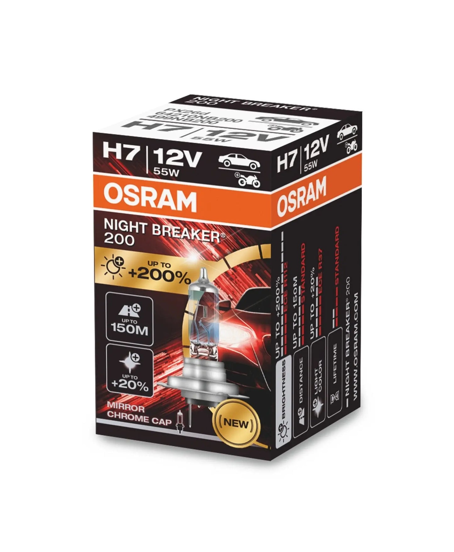 H7 12V 55W PX26d NIGHT BREAKER® 200 +200% 1St. OSRAM - Samsuns Group