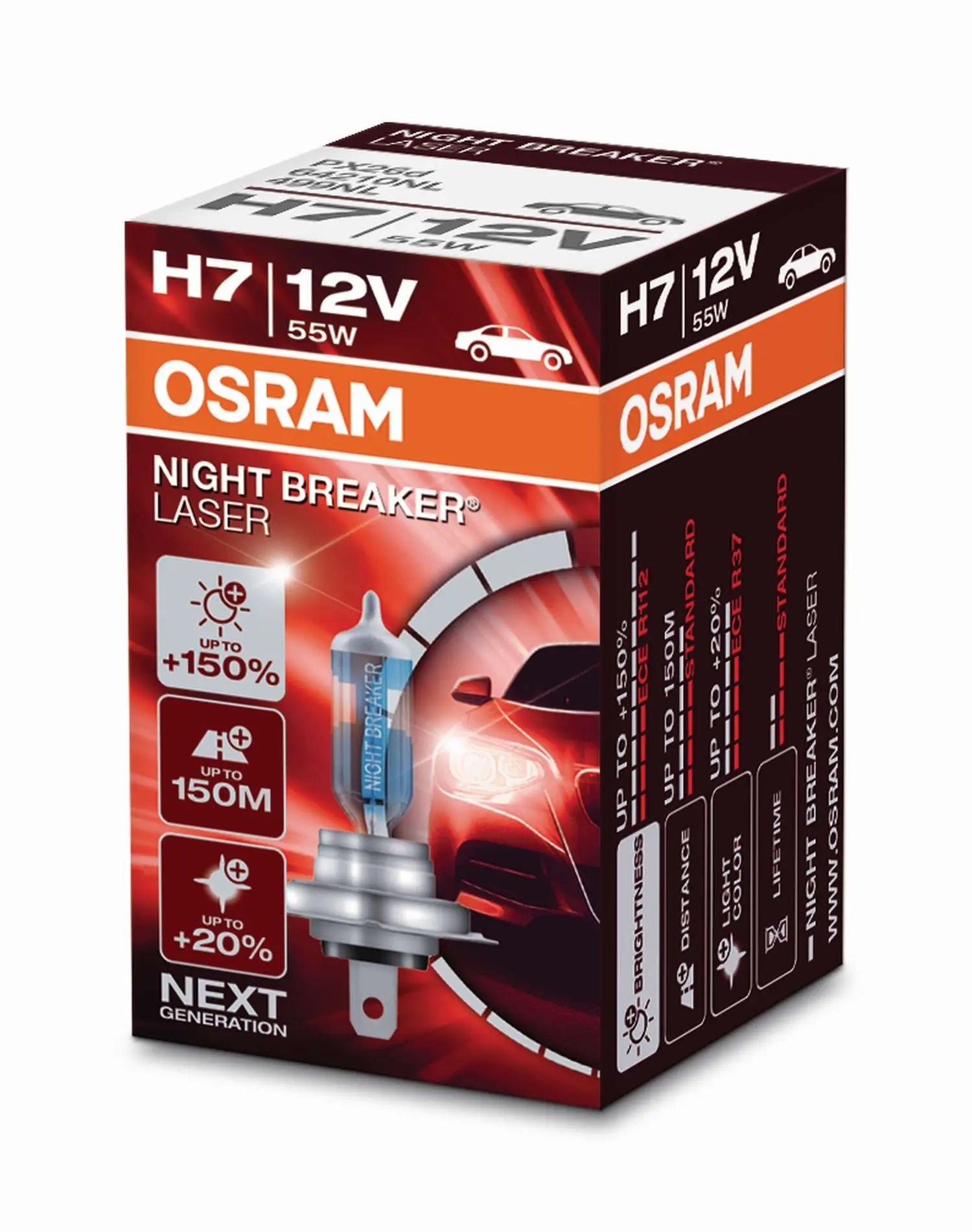H7 12V 55W PX26d NIGHT BREAKER® LASER +150% mehr Helligkeit 1 st. OSRAM - Samsuns Group