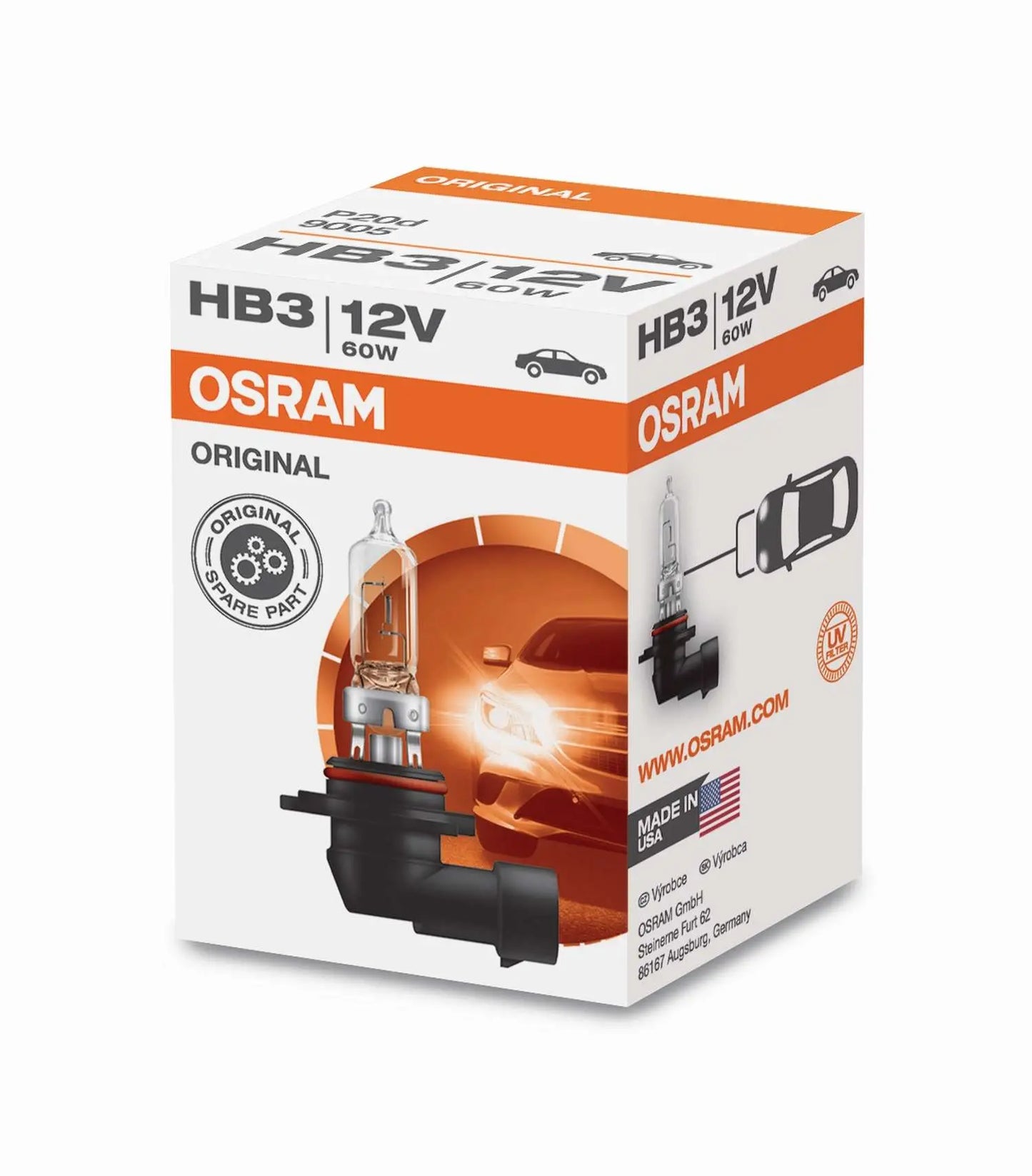 HB3 12V 60W P20d 1 St. Original Spare Part OSRAM - Samsuns Group