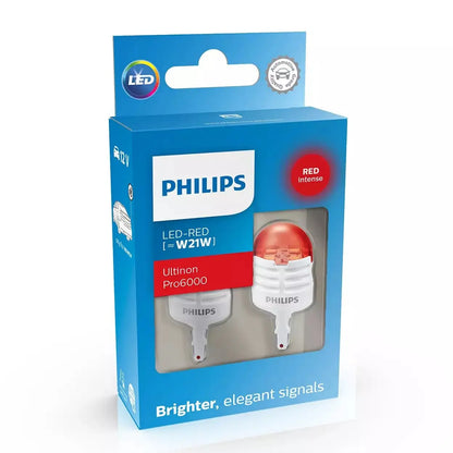 LED W21W 12V 2,3W Ultinon Pro6000 SI Red Intense NOECE 2 St. Philips - Samsuns Group