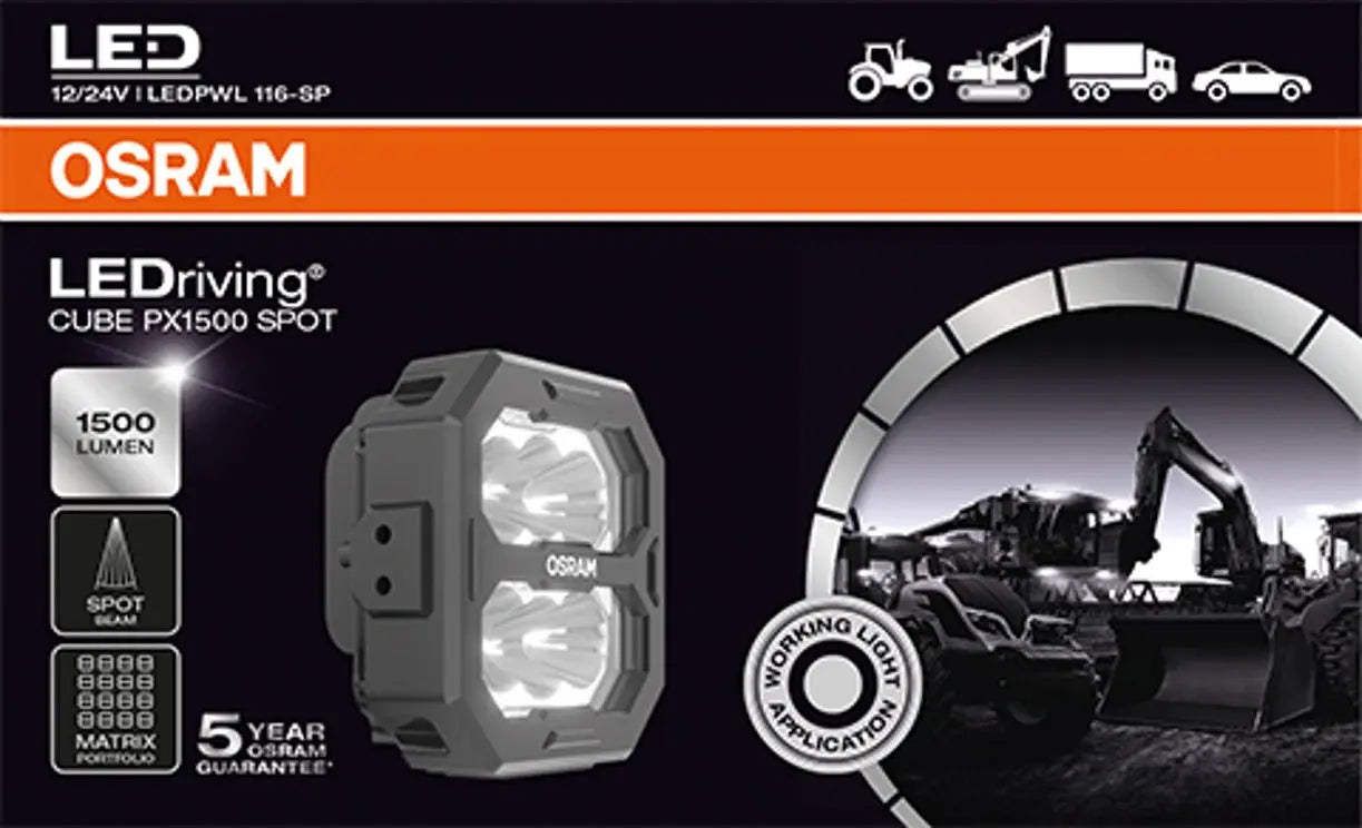LEDriving® Cube PX1500 Spot - Profesionelles Licht 1 St. OSRAM - Samsuns Group
