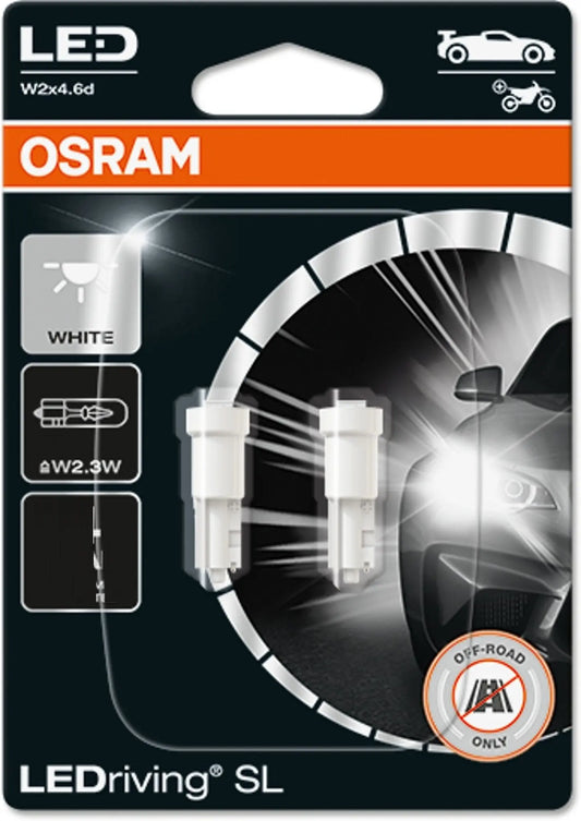 LEDriving® SL ~W2.3W W2x4.6d 0.25W 12V 6000K 25 lm White 2 St. OSRAM - Samsuns Group