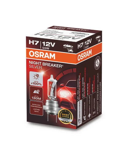 H7 12V 55W PX26d NIGHT BREAKER® SILVER +100% 1 st. OSRAM OSRAM