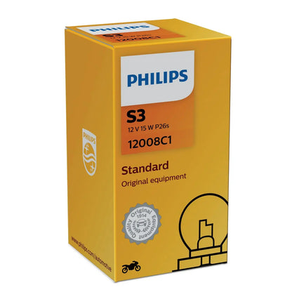 S3 12V 15W P26s Premium/Vision Blister 2 St. Philips - Samsuns Group