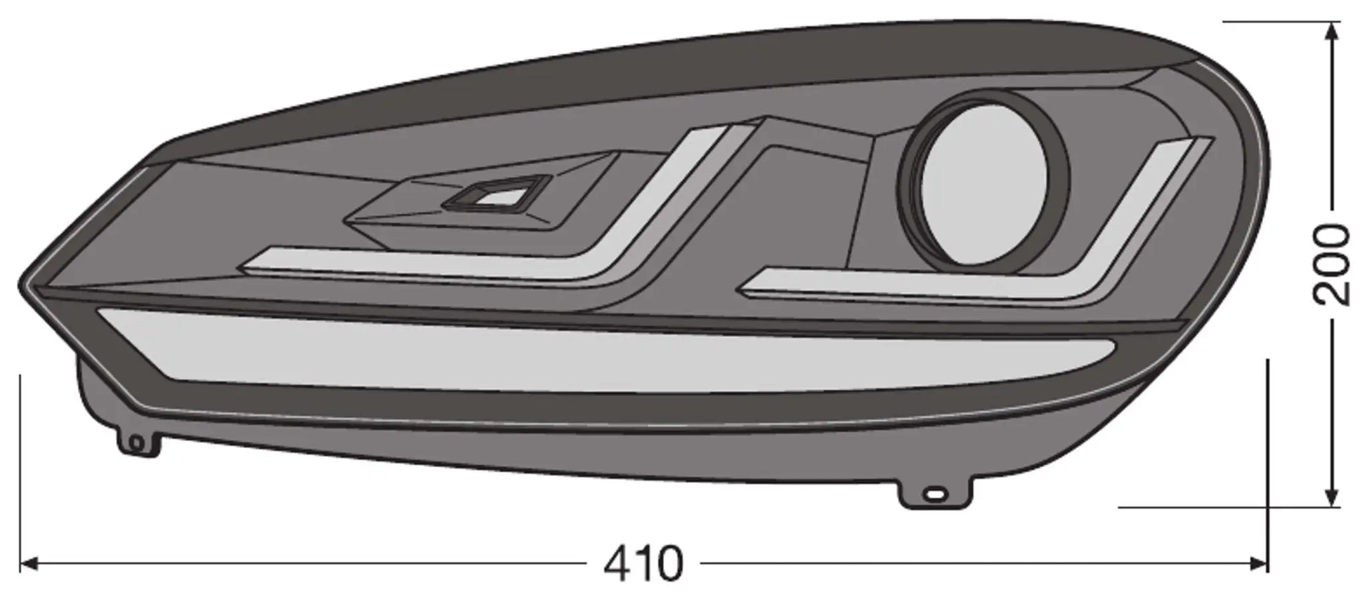 Scheinwerfer LEDriving Xenarc BLACK für Golf VI LED-Tagfahrlicht und D8S Xenon 2 St. OSRAM - Samsuns Group