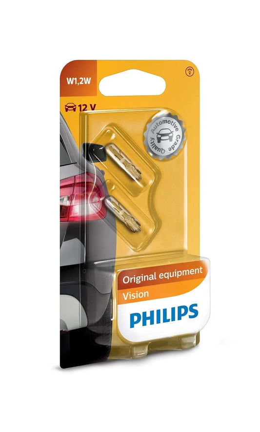 W1,2W 12V 1,2W W2x4,6d Premium/Vision Blister 2st. Philips - Samsuns Group