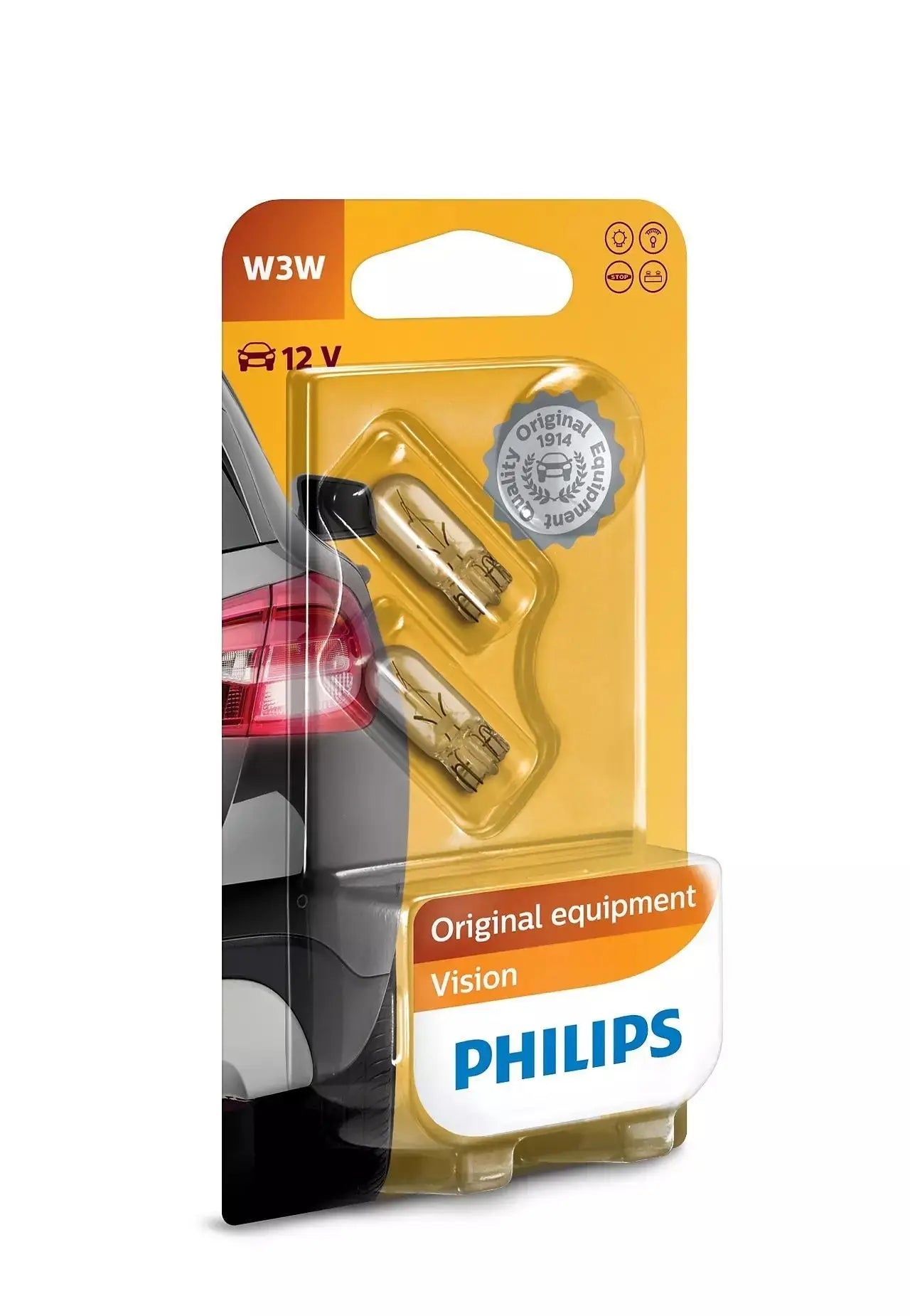 W3W 12V 3W W2,1x9,5d Premium/Vision Blister 2st. Philips - Samsuns Group